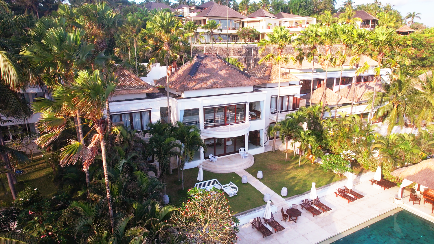 Villa Lucia surrounded by tropical gardens